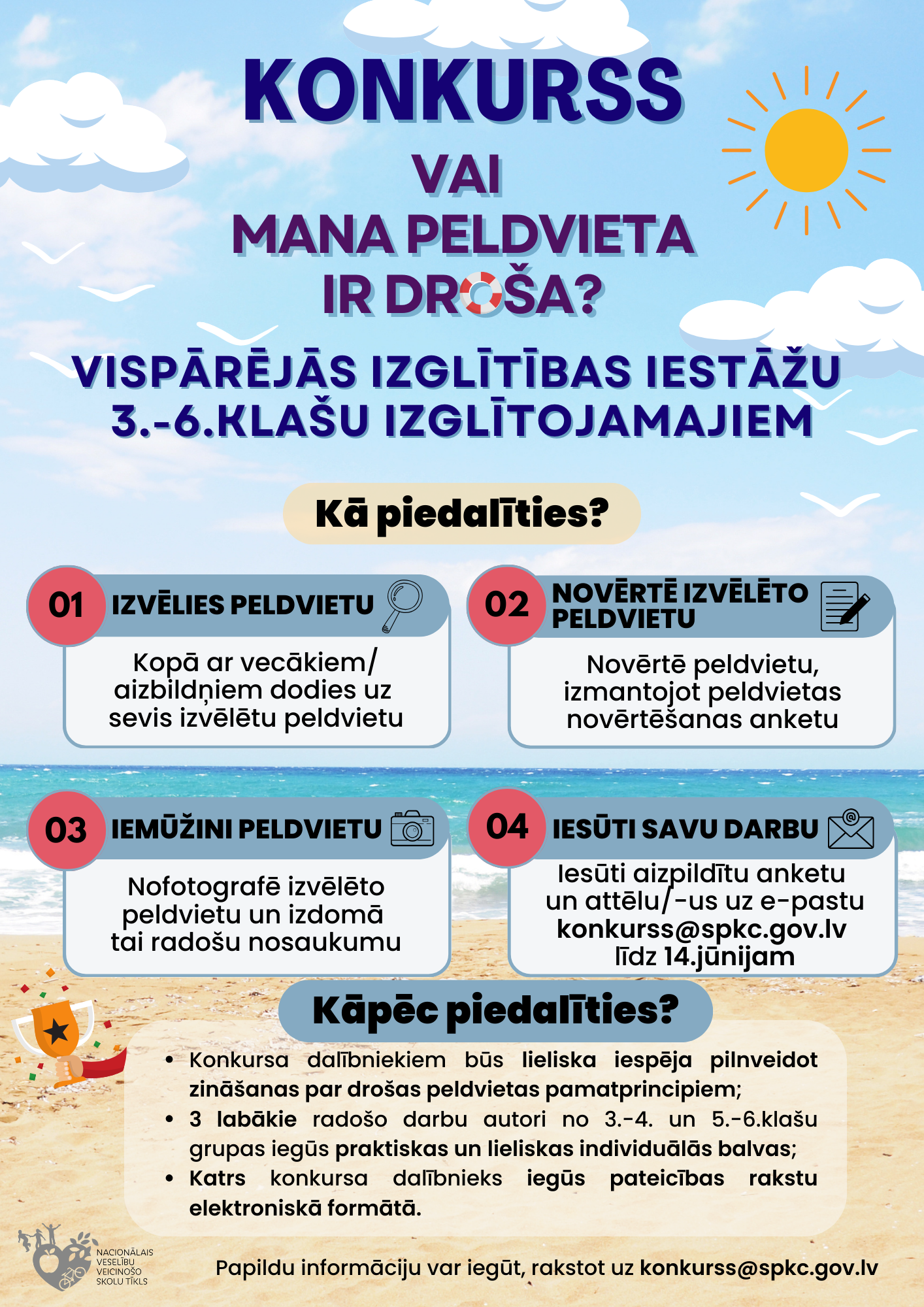 Plakats Vai mana peldvieta ir drosa 2024